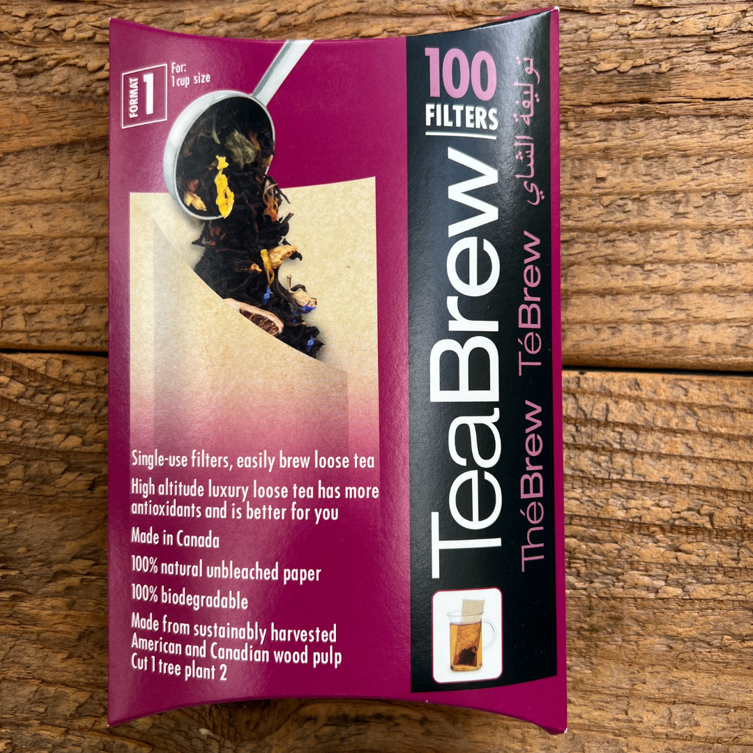 Tea Brew Biodegradable Tea Filters - 100 pack