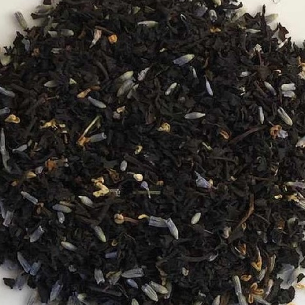 Organic Cream of Earl Grey tea with Lavender. Blend called Mrs. Grey