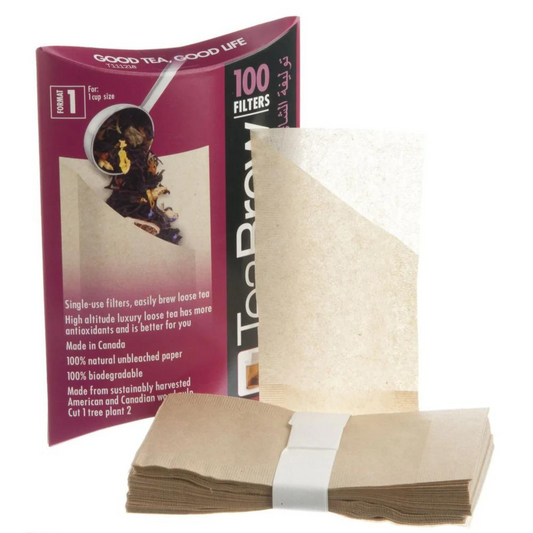 Tea Brew Biodegradable Tea Filters - 100 pack