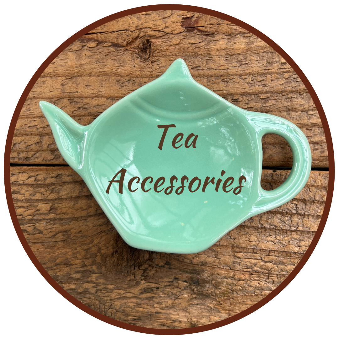 Green tea spoon rest on wooden board