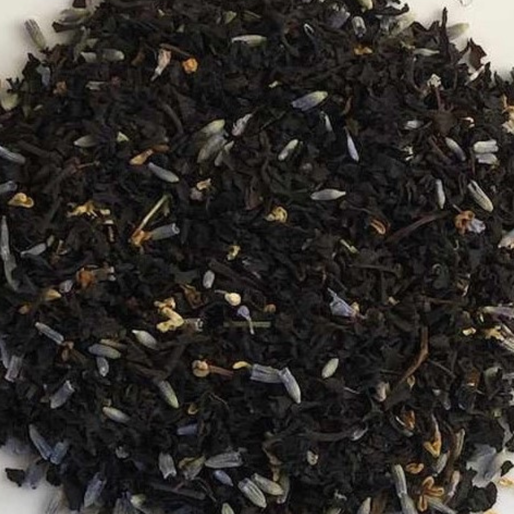 Organic Cream of Earl Grey tea with Lavender.  Blend called Mrs. Grey